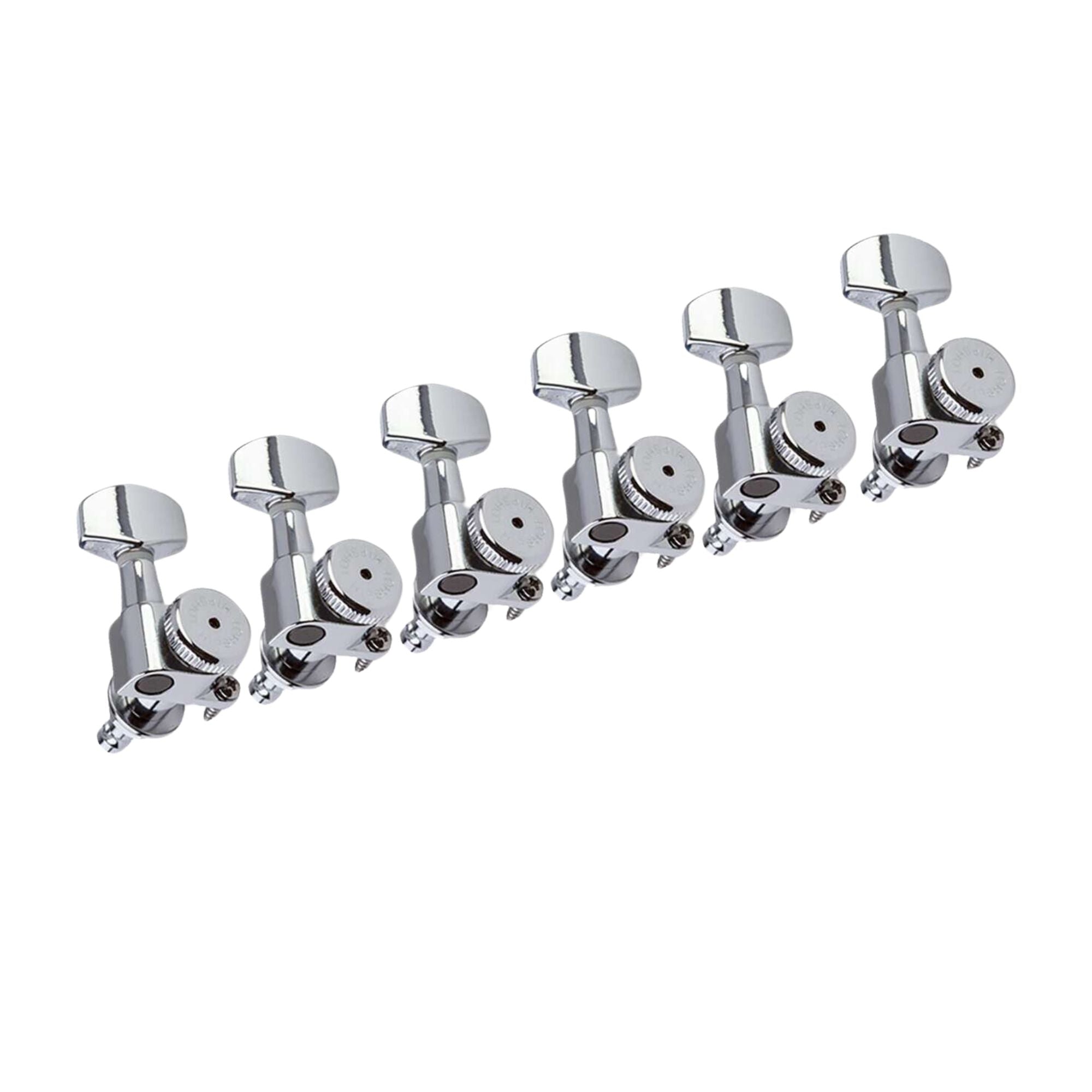 Hipshot Griplock Closed 6-In-Line Tuning Machines - Non-Staggered Posts