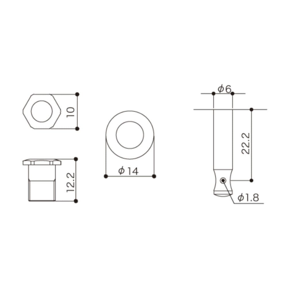 Gotoh SG381 6-in-Line Tuning Machines - Left Handed
