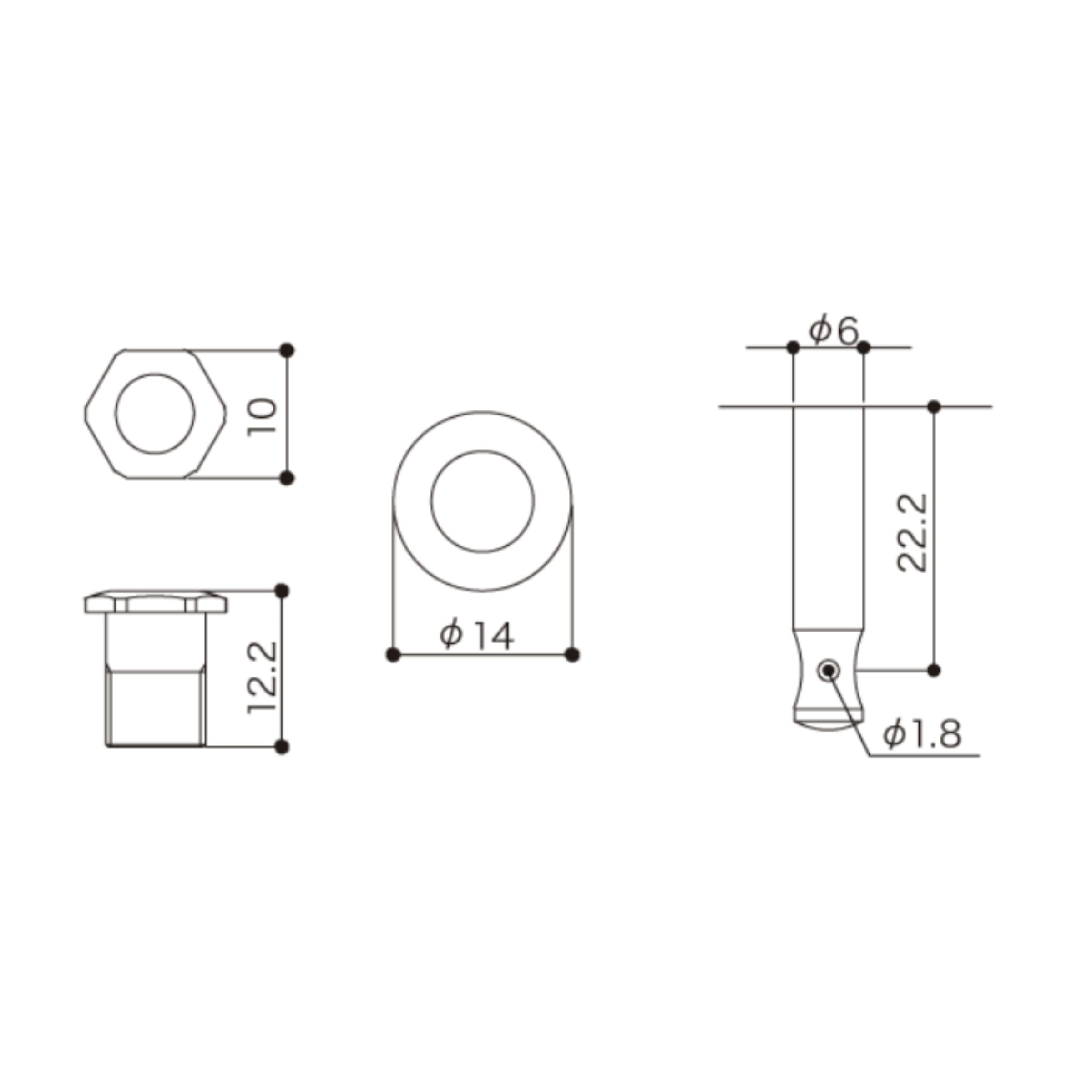 Gotoh SG381 6-in-Line Tuning Machines - Left Handed