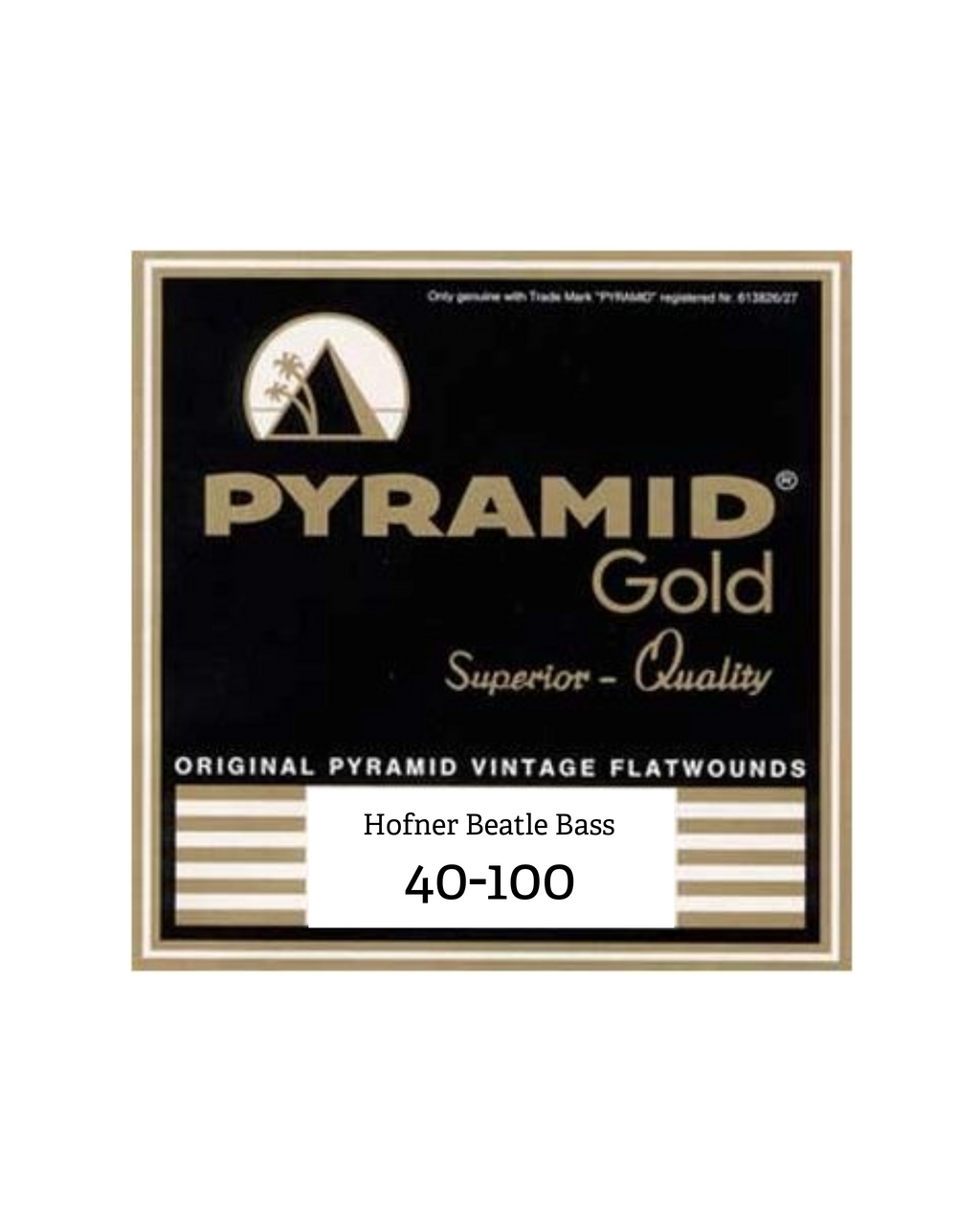Pyramid Gold Chrome Nickel Flatwound Electric Bass Strings