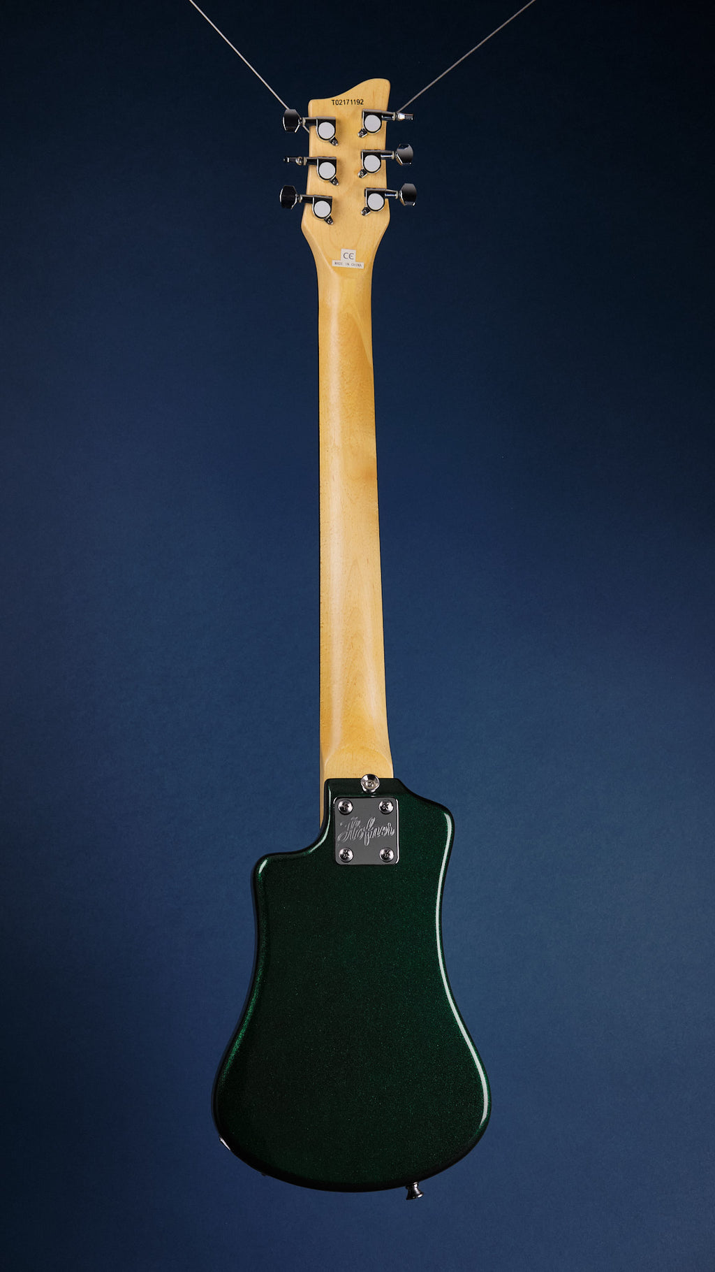 Hofner Shorty Travel Guitar Green Metallic