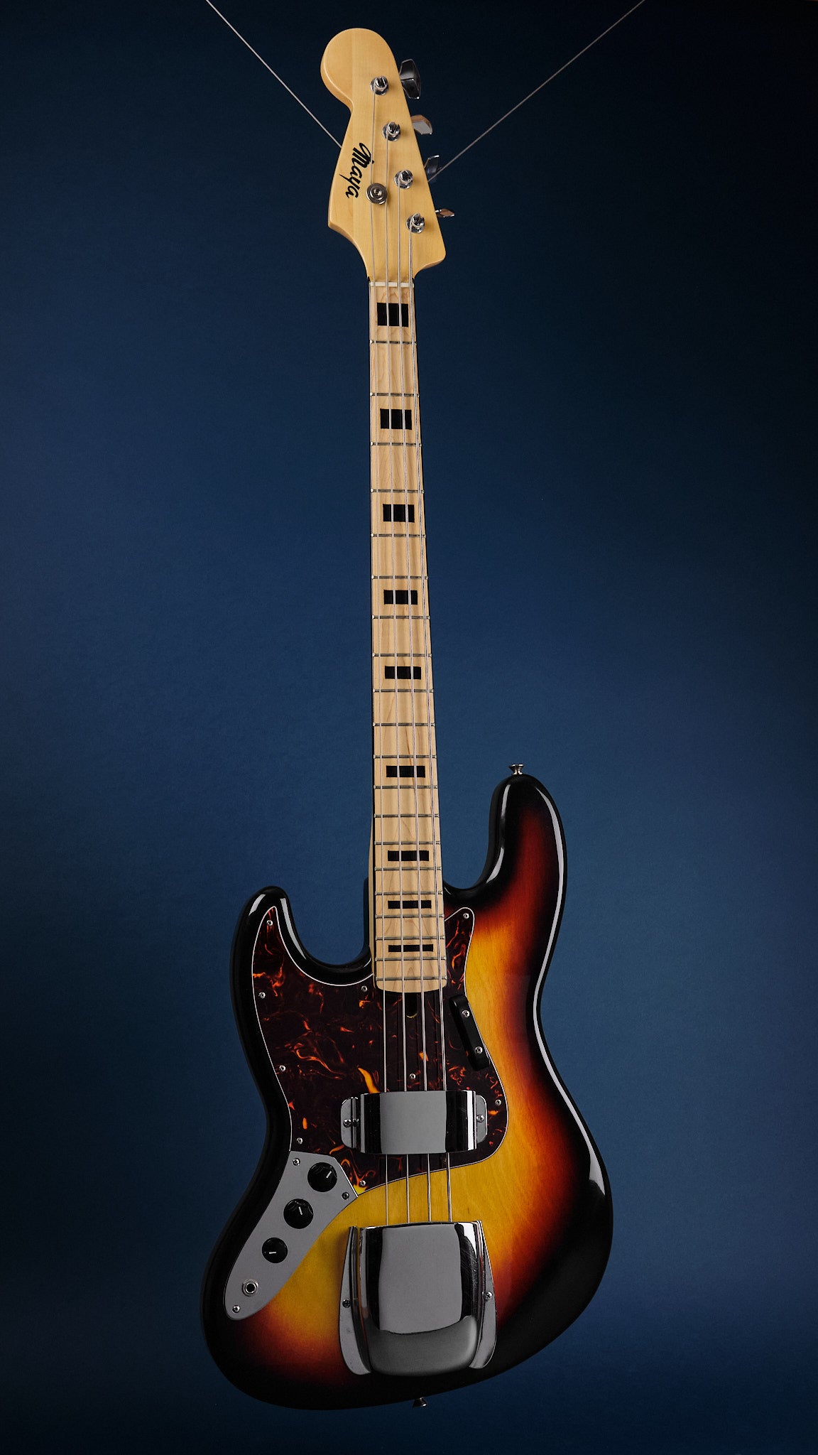 1970s Maya Jazz Bass Left Handed Sunburst