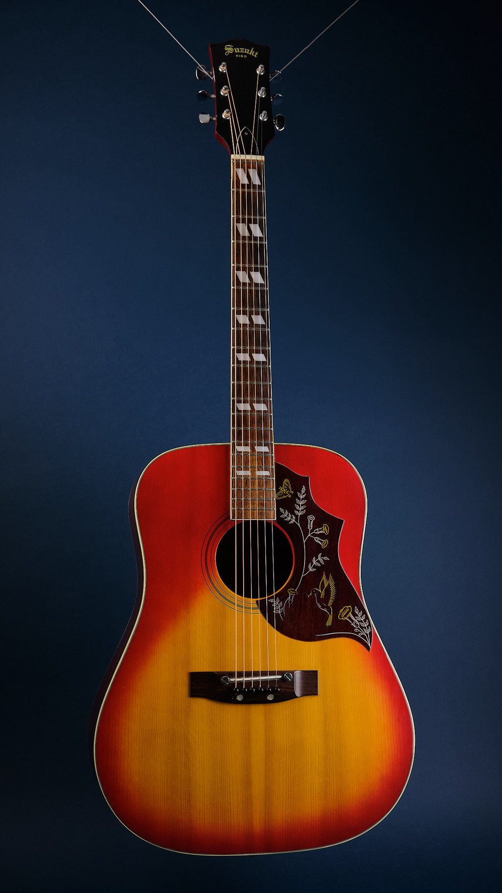 1970s Kiso Suzuki W-65H Dreadnought Sunburst