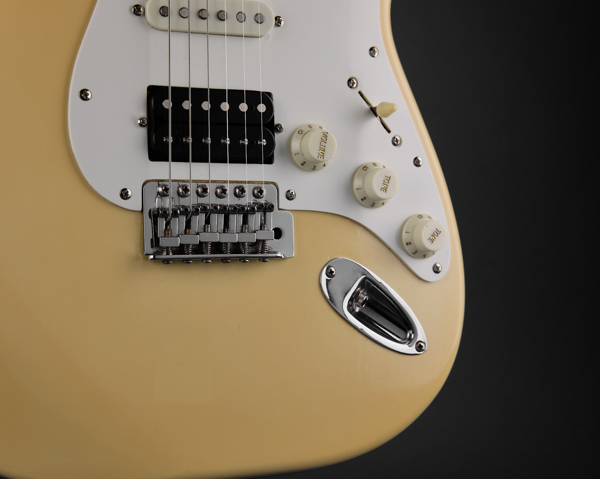 1990s Squier MIK Stratocaster HSS Yellow