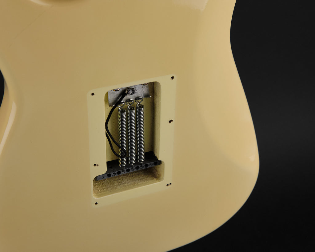 1990s Squier MIK Stratocaster HSS Yellow