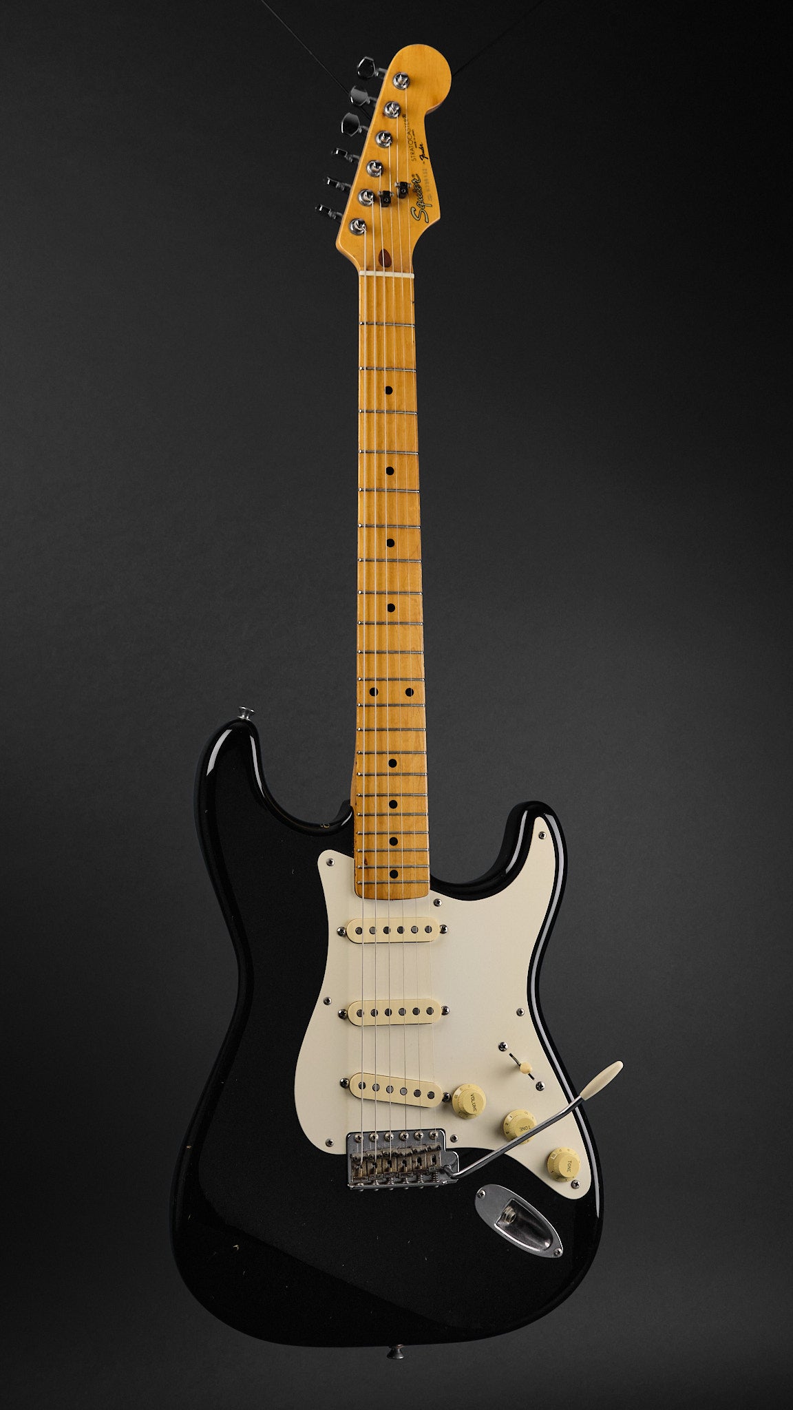 1980s Squier Standard Stratocaster Black