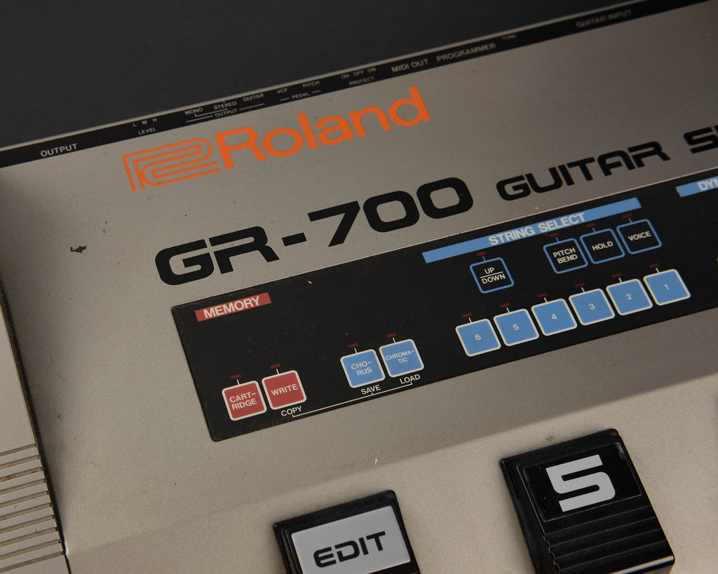 1980s Roland G-707 & GR-700 Guitar Synthesizer Silver