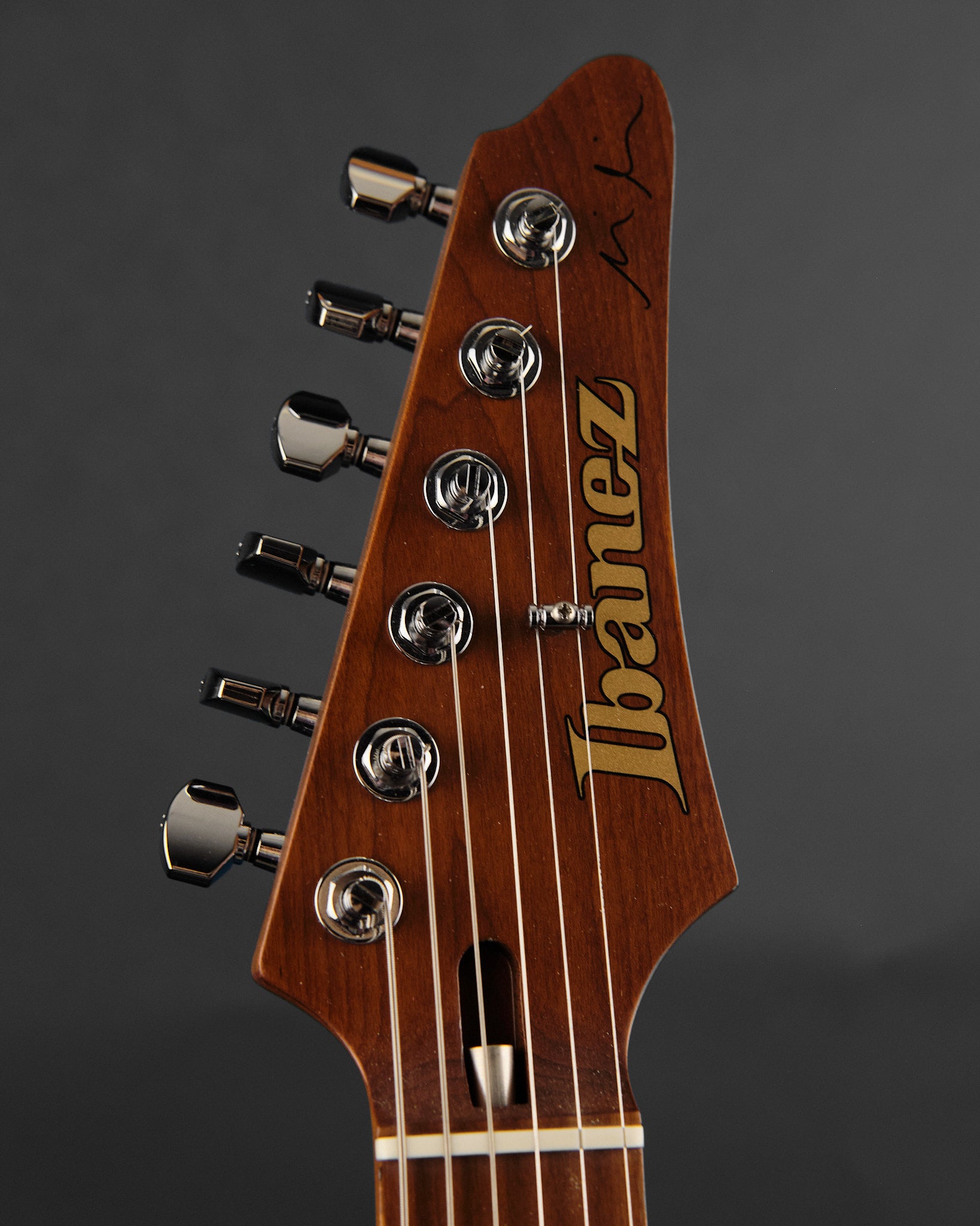 2022 Ibanez MM1 Prestige Martin Miller Signature Transparent Aqua Blue