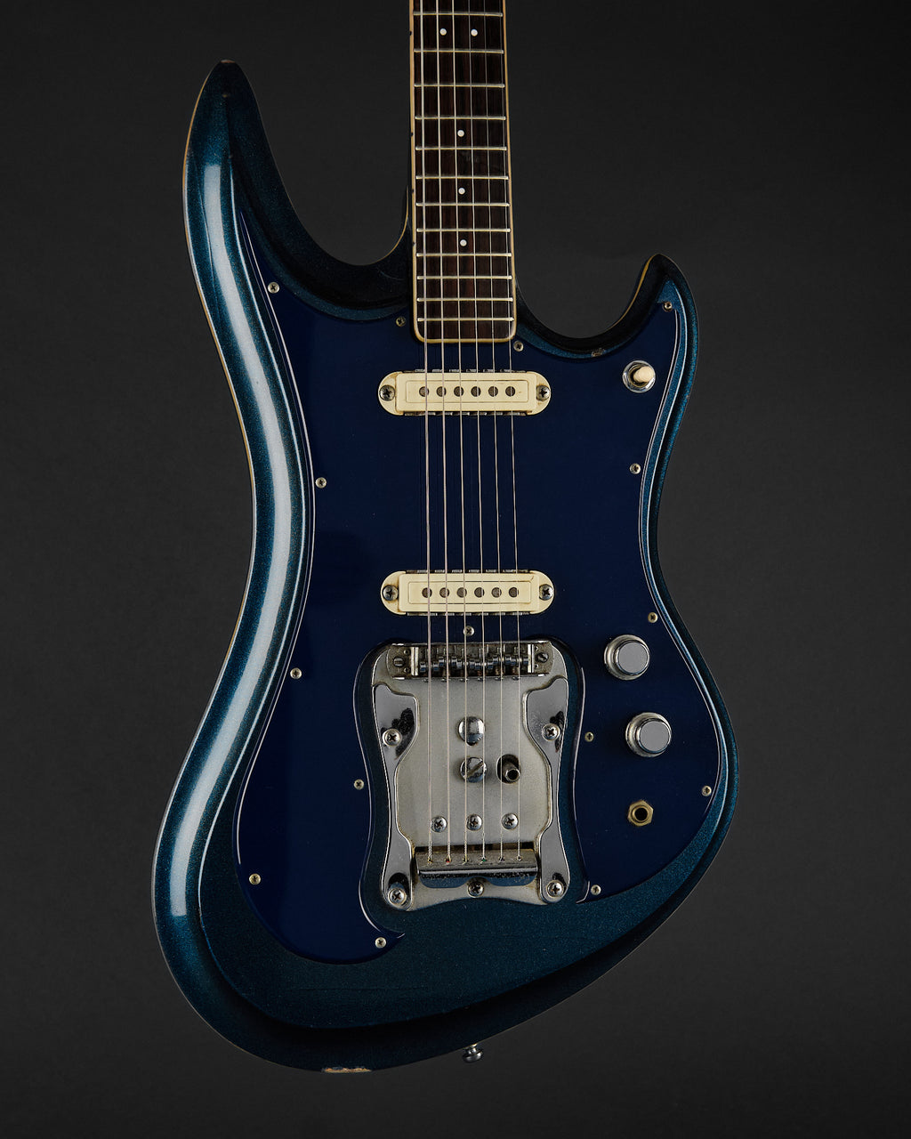 1960s Guyatone LG-350 Sharp 5 Metallic Blue