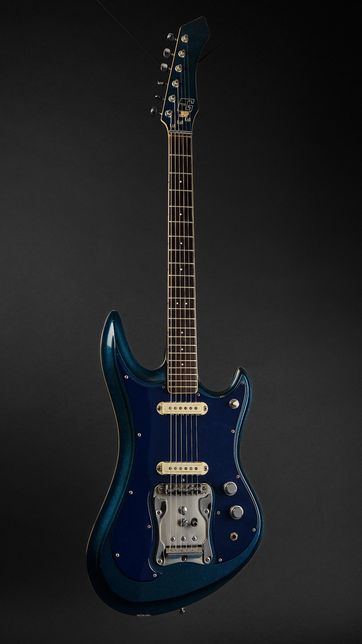 1960s Guyatone LG-350 Sharp 5 Metallic Blue