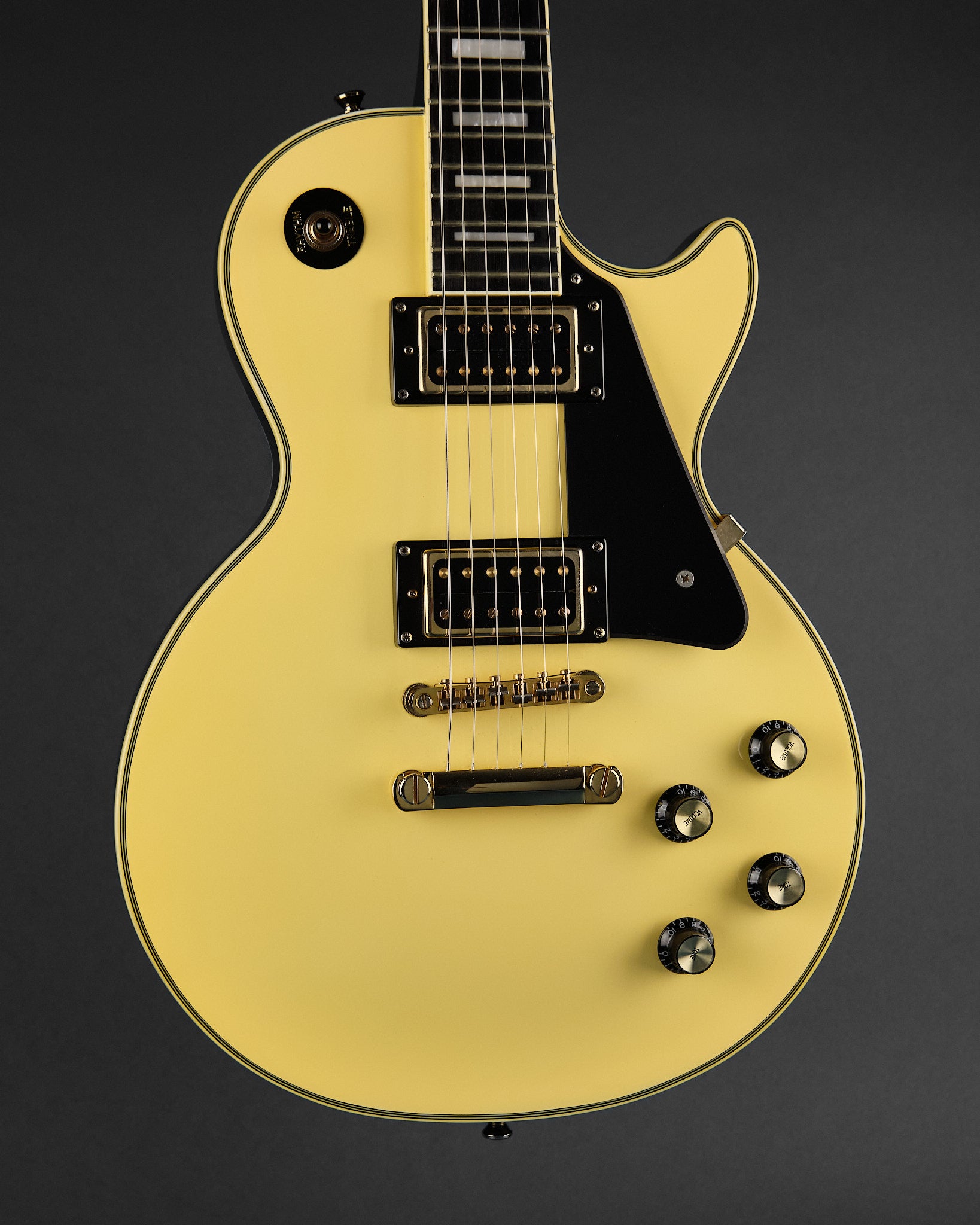 2012 Epiphone Les Paul Custom Blackback Antique Ivory