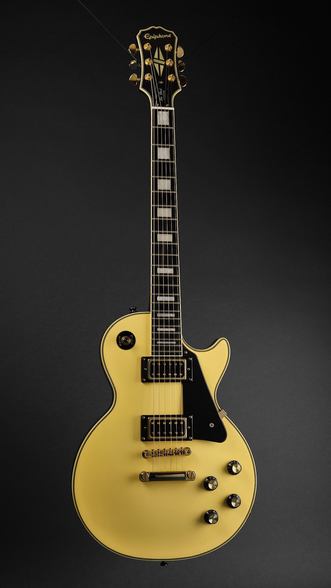 2012 Epiphone Les Paul Custom Blackback Antique Ivory