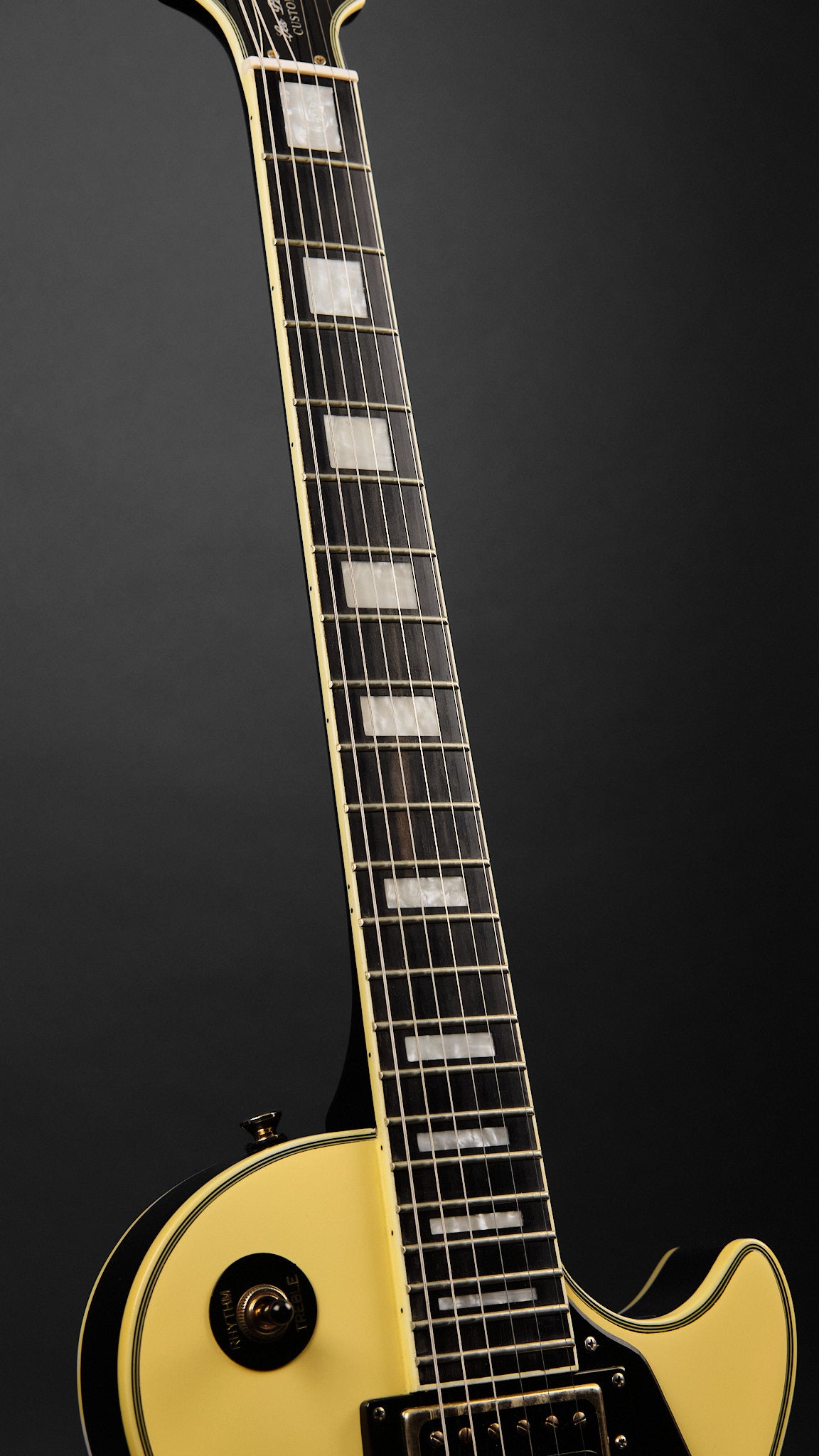 2012 Epiphone Les Paul Custom Blackback Antique Ivory