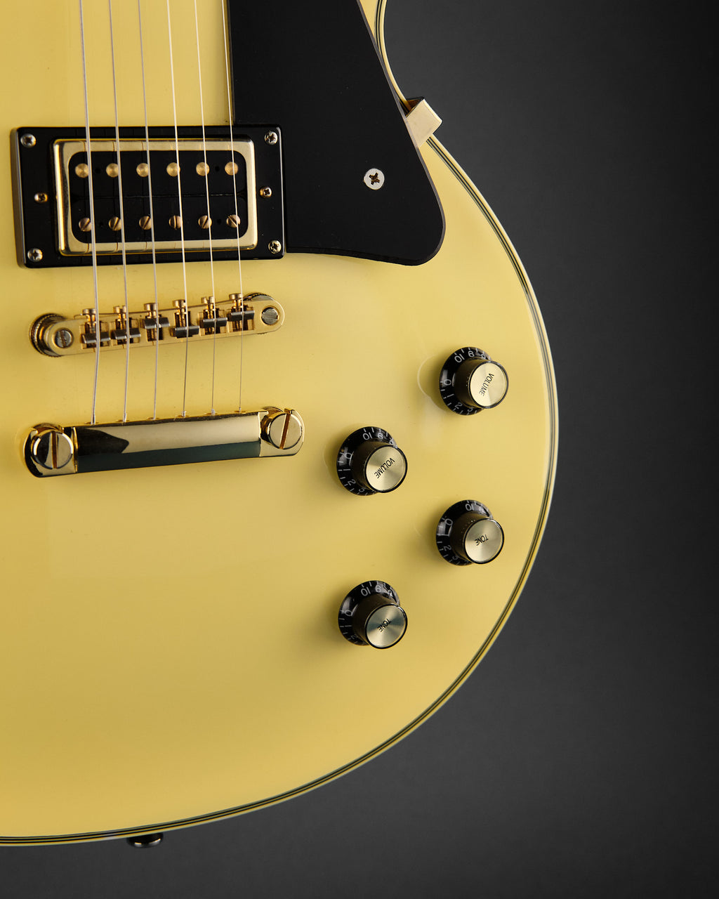 2012 Epiphone Les Paul Custom Blackback Antique Ivory