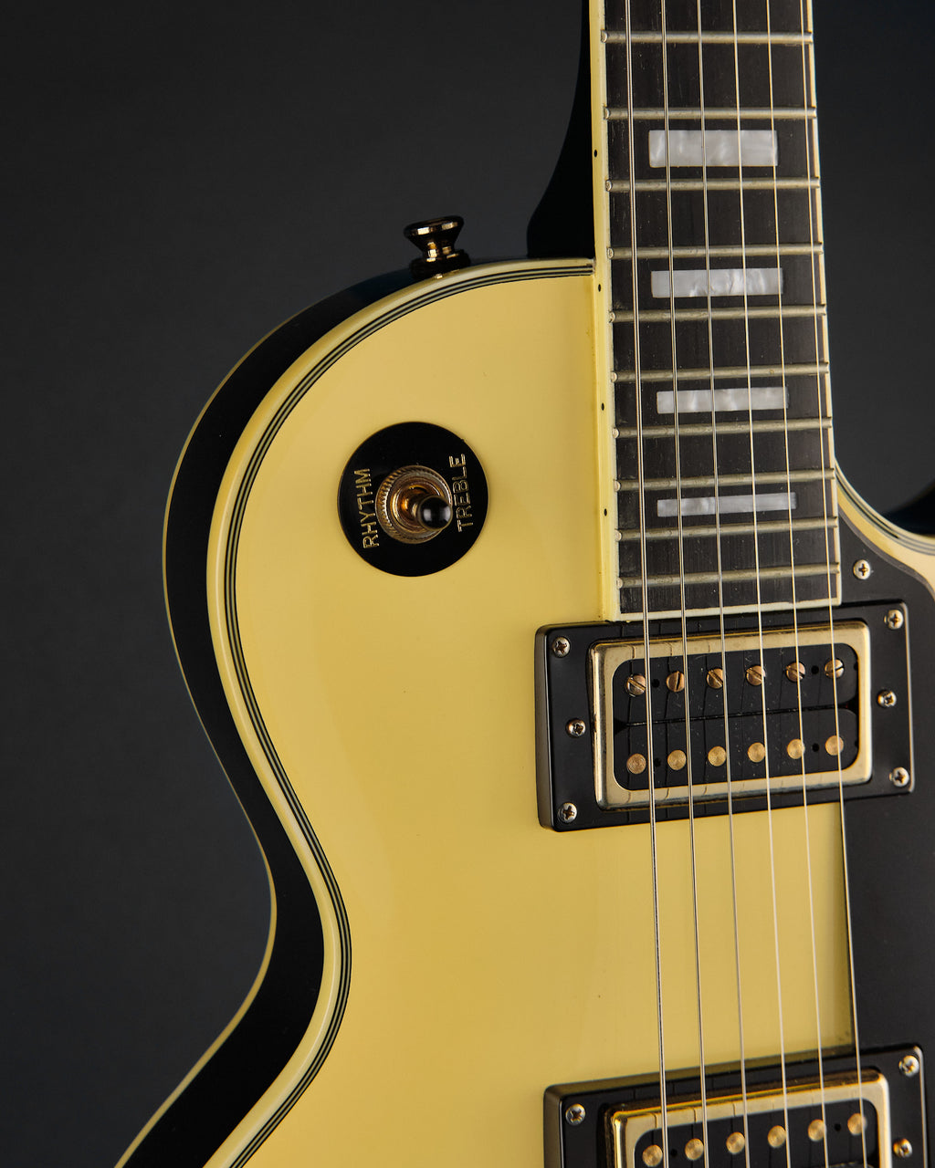 2012 Epiphone Les Paul Custom Blackback Antique Ivory