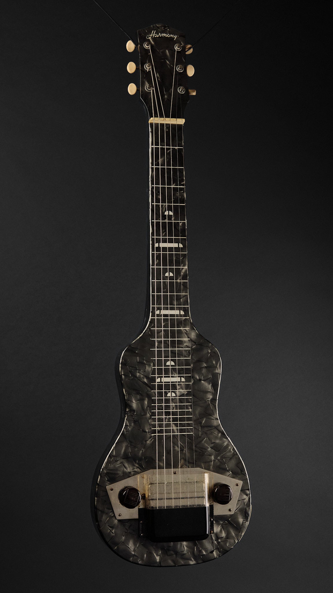 1953 Harmony H-4 Lap Steel Pearloid Grey