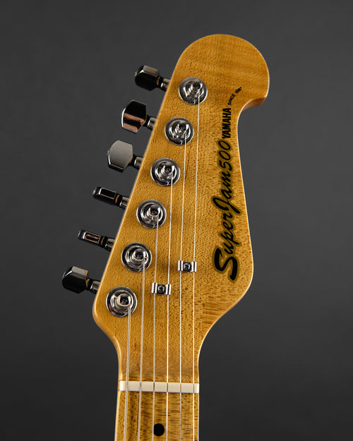 1978 Yamaha SJ500 Super Jam Black - headstock front | Replay Guitars