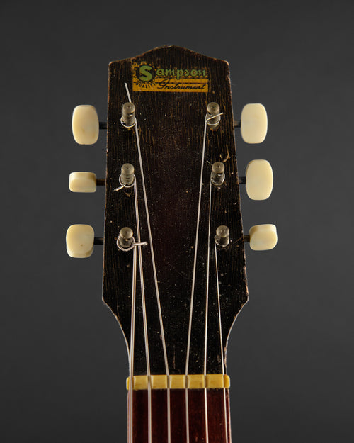 1950s Sampson Acoustic Sunburst - headstock front | Replay Guitars