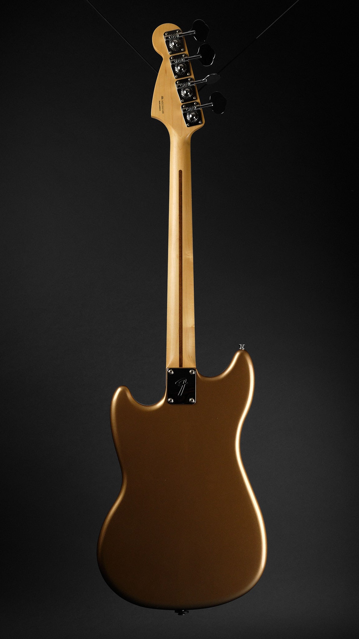 2022 Fender Player Mustang Bass PJ Firemist Gold - full back | Replay Guitars