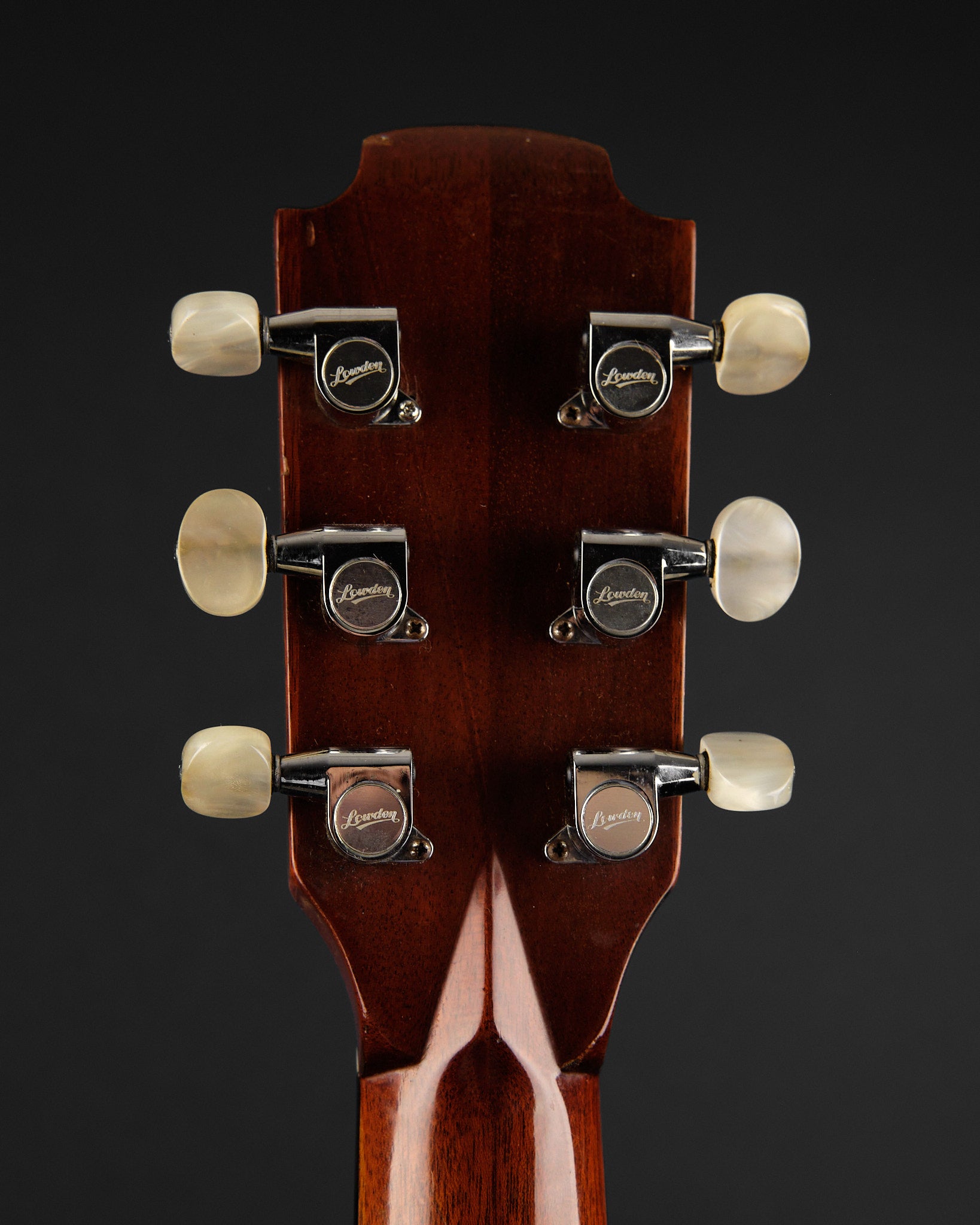 1980s Lowden S5 Natural - headstock back | Replay Guitars