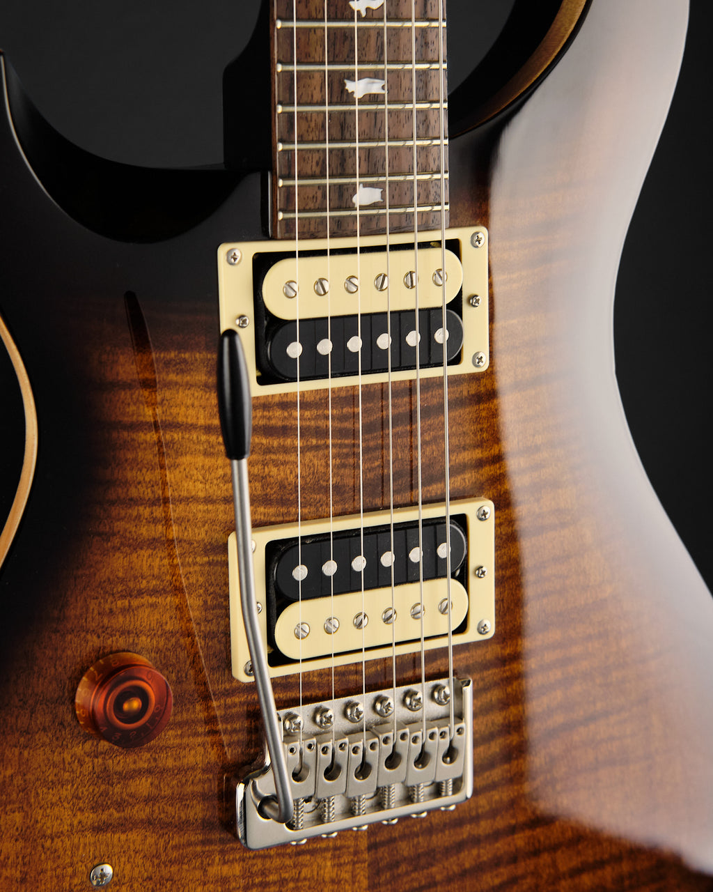 2021 PRS SE Custom 24 Left-Hand Black Gold Burst