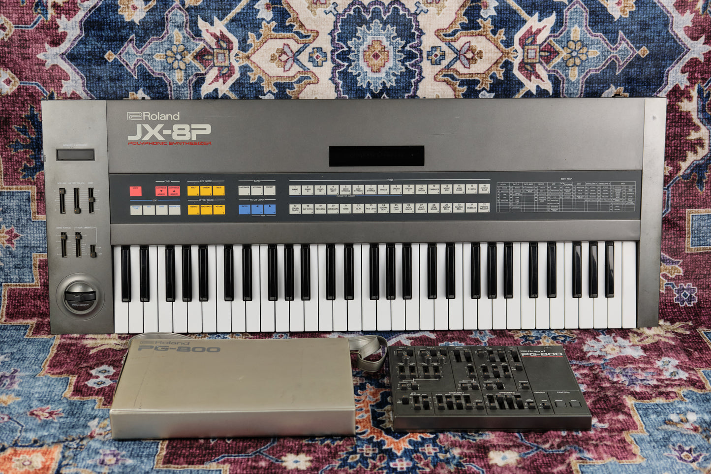 1980s Roland JX-8P and PG-800 Synthesizer Programmer