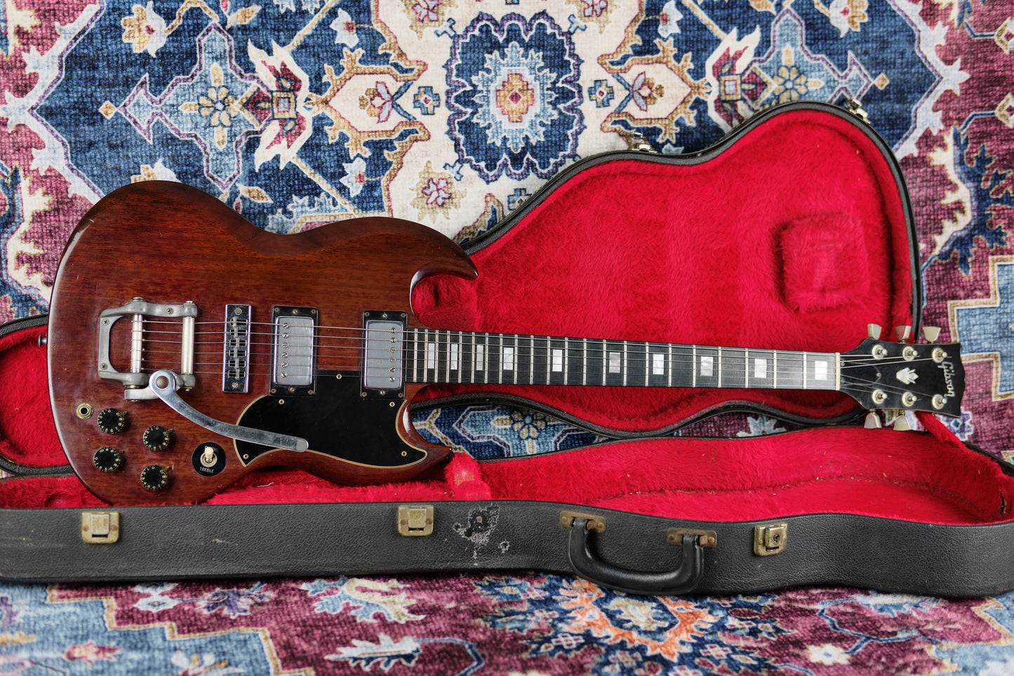 1974 Gibson SG Standard Bigsby Faded Cherry