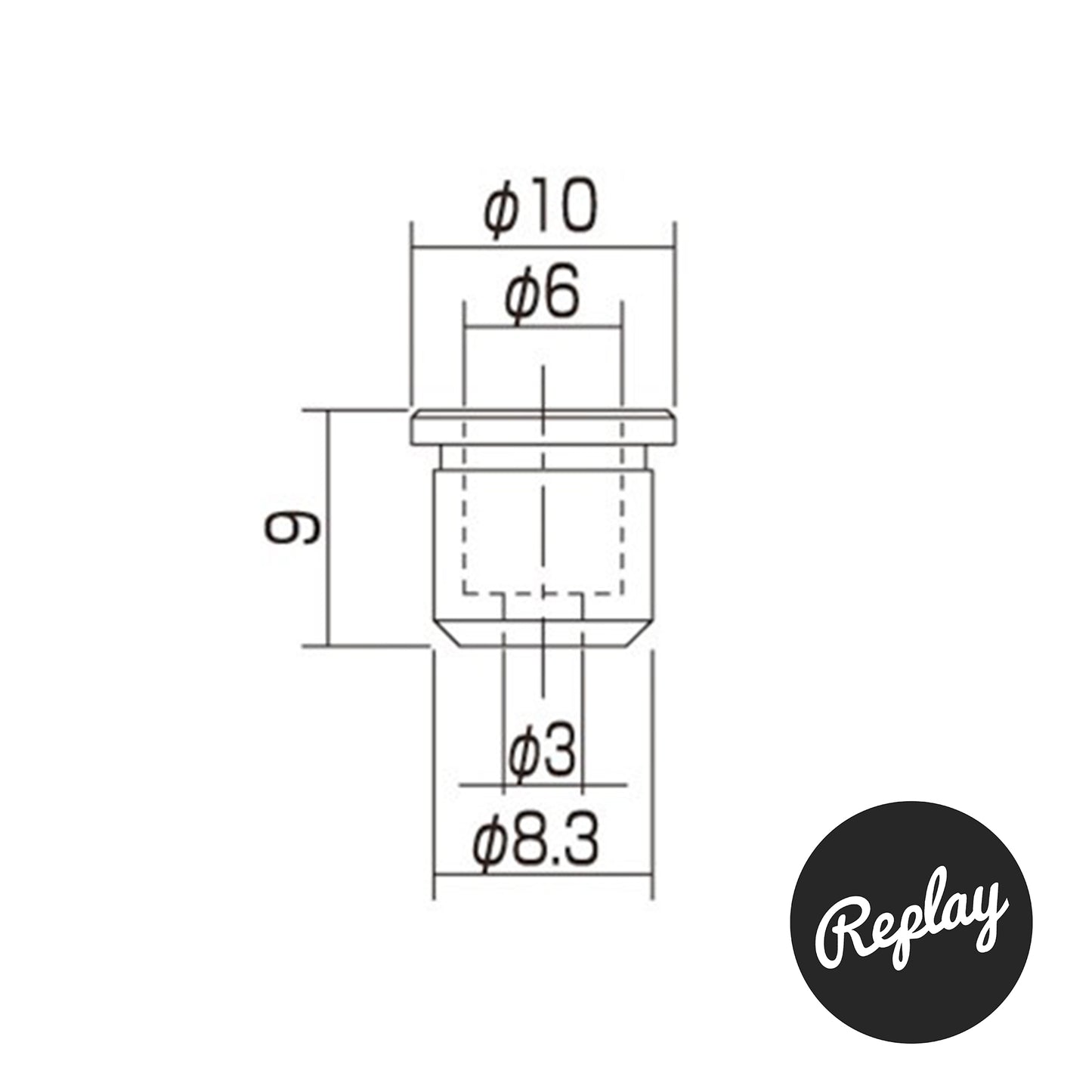 Gotoh String Through Body Bushing - Set of 6 | Replay Guitars - Servicing, Repairs & Parts