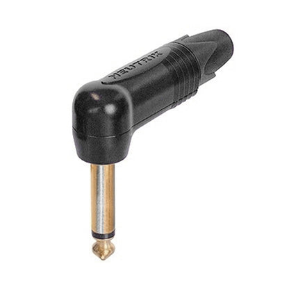 Neutrik 1/4" Mono Jack Plug Gold Contacts Black Shell